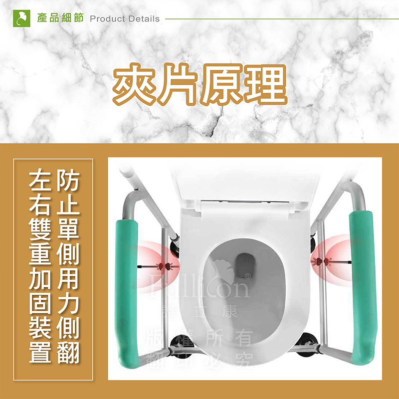 【Fullicon 護立康】無背馬桶起身助力架 BT009 馬桶扶手 起身架