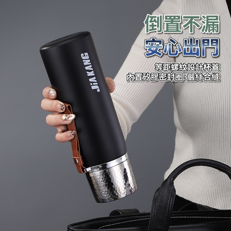 316不鏽鋼錘紋燜茶保溫杯800ML 杯蓋茶杯 保溫瓶 茶壺