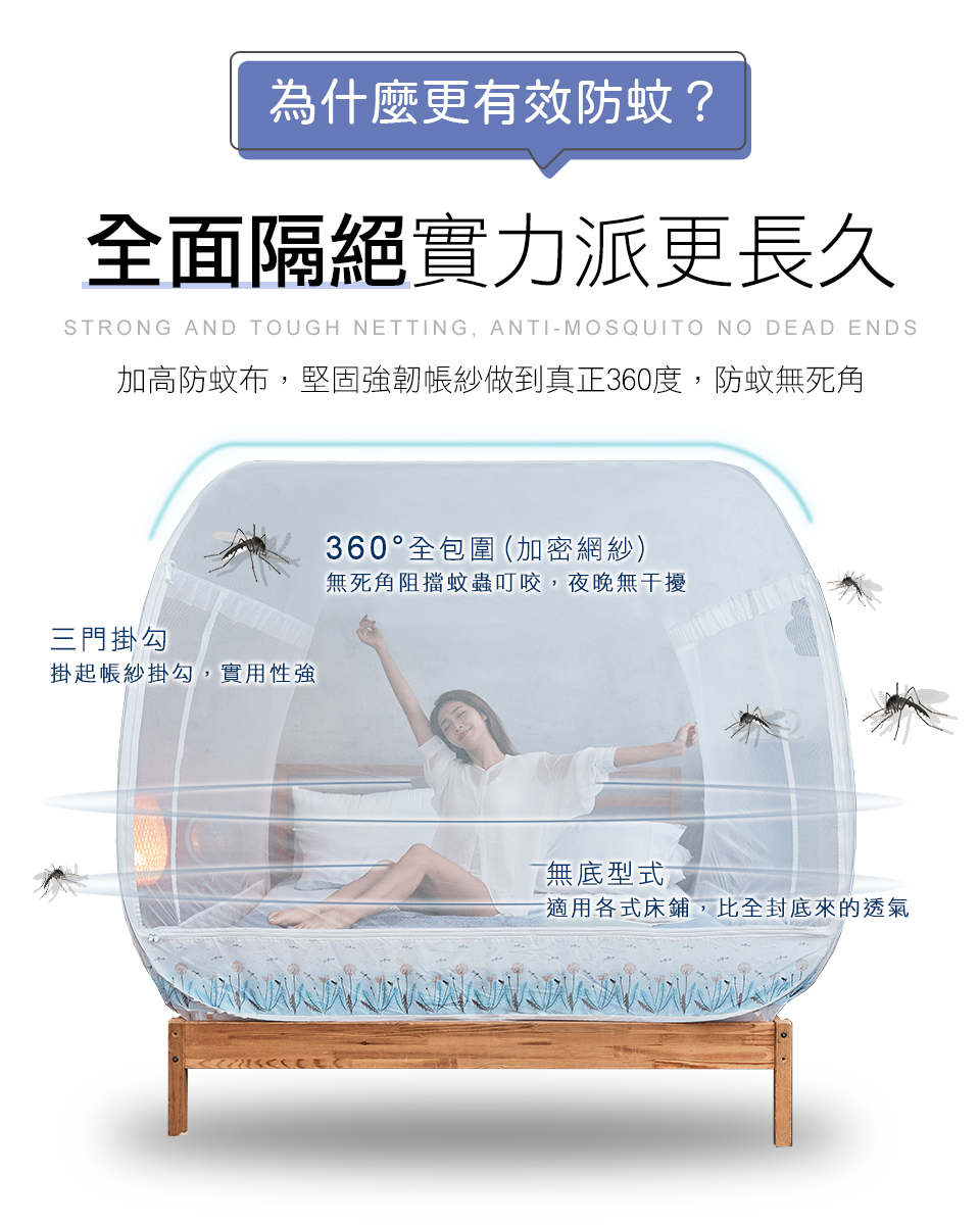 J-bedtime 超大頂級專業加高方頂三開門加大蚊帳(森林麋鹿)
