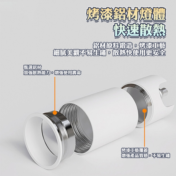 超強續航USB充電磁吸照明燈 3檔燈光調節 壁燈 展示燈 投射燈 床頭燈