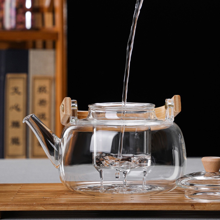 高質感耐熱玻璃茶壺 高硼矽玻璃 泡茶壺