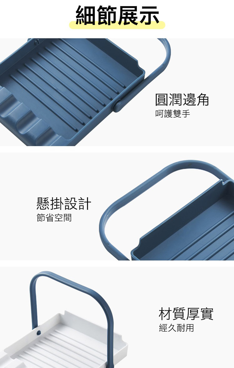懸掛廚房湯勺鍋鏟防油墊(白色/藍色)