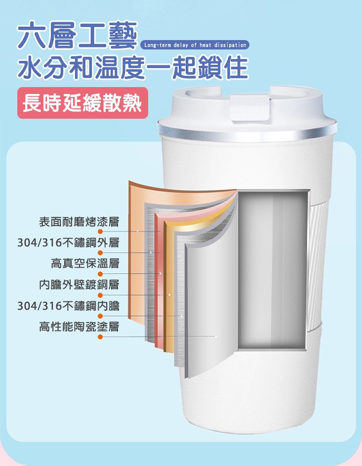 陶瓷層內膽不鏽鋼保溫杯