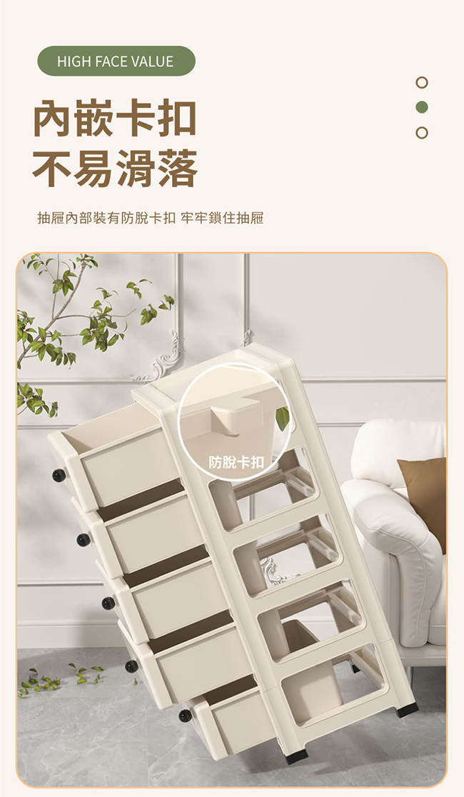 【IDEA】全白簡約五層抽屜收納櫃