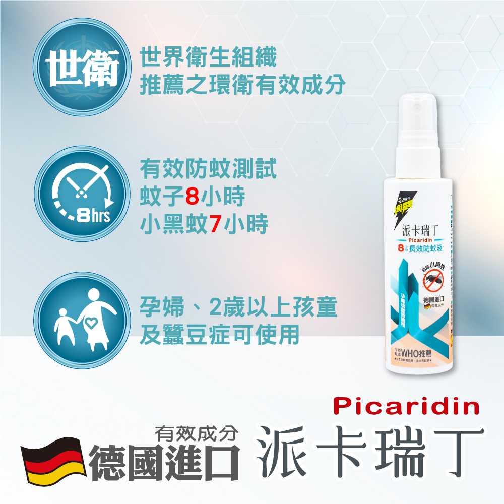 【興農】派卡瑞丁8H長效防蚊液80ml