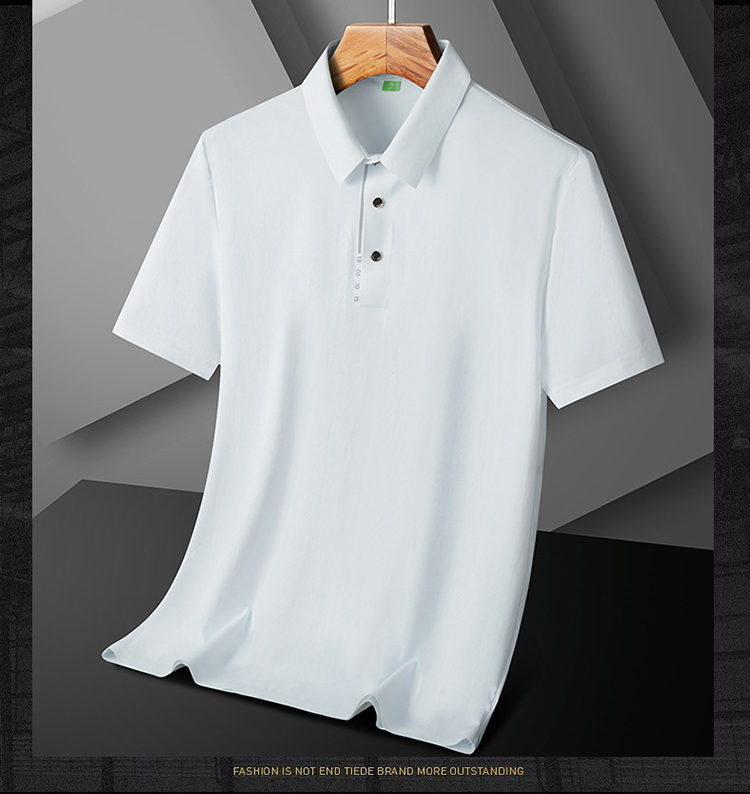 商務紳士高彈性免燙冰絲POLO衫 涼感上衣 L-6XL 8色 透氣吸濕排汗