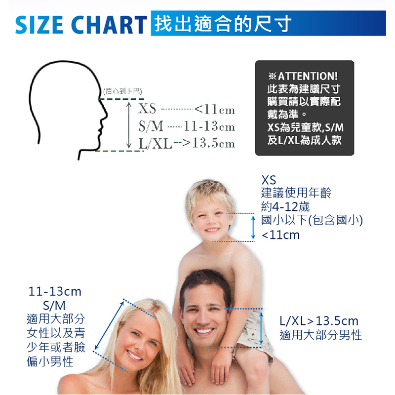 【THENICE】新款 全罩式浮潛呼吸面罩 (M2100)忍者款 - 內斂黑