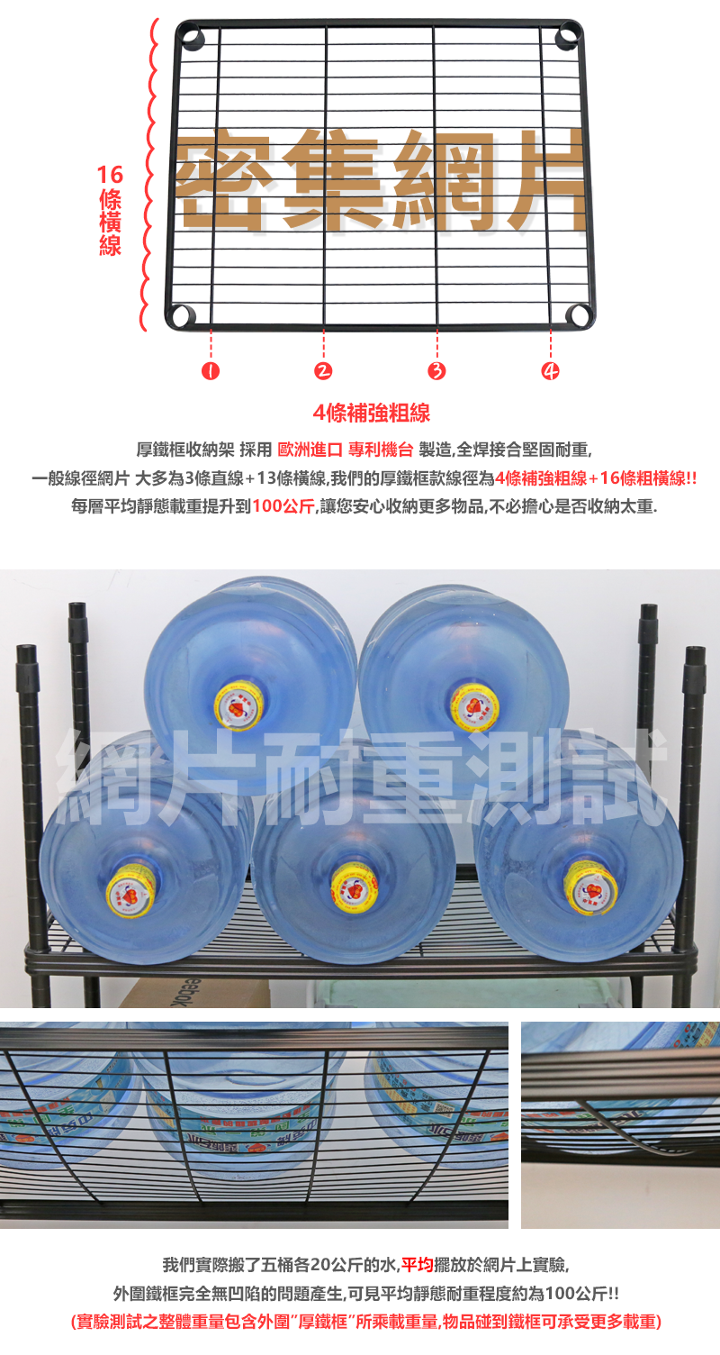 MIT全包邊平面菱型網片厚鐵框層板置物收納架 置物架 鐵架 鐵力士架 層架