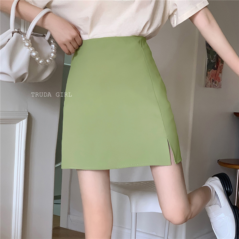 韓系S-XL八色簡約時尚開叉挺版西裝短裙 半身裙