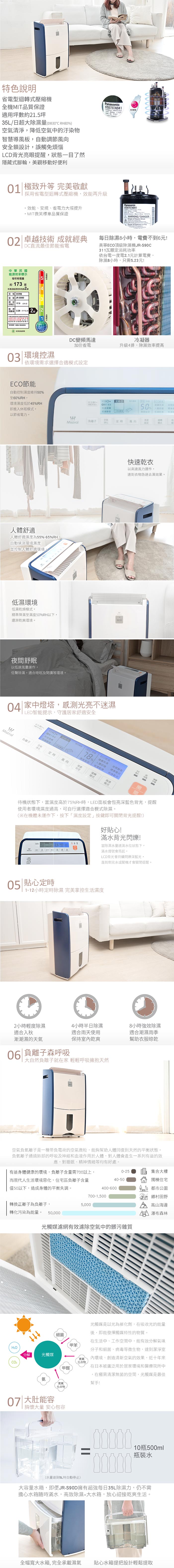 【Mistral 美寧】最高規格頂規ECO高效除濕機 JR-S90D 日規壓縮機