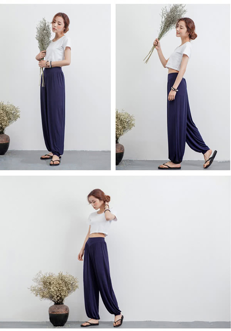 百搭寬鬆飄逸涼爽燈籠褲 休閒褲 寬褲 防蚊褲 大尺碼 瑜珈褲 兩款任選