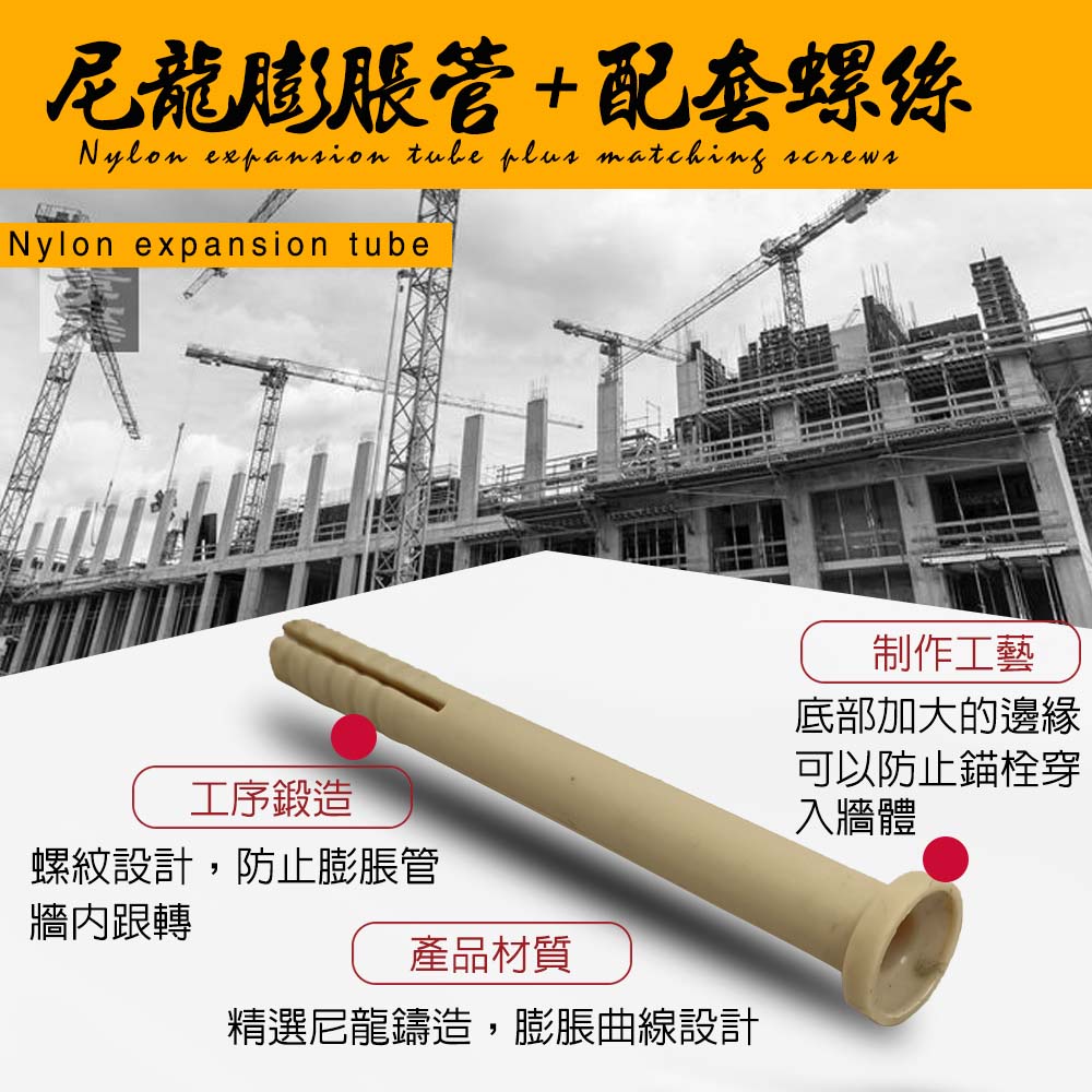 金德恩MIT 鍍鋅尼龍膨脹螺絲組GS02274