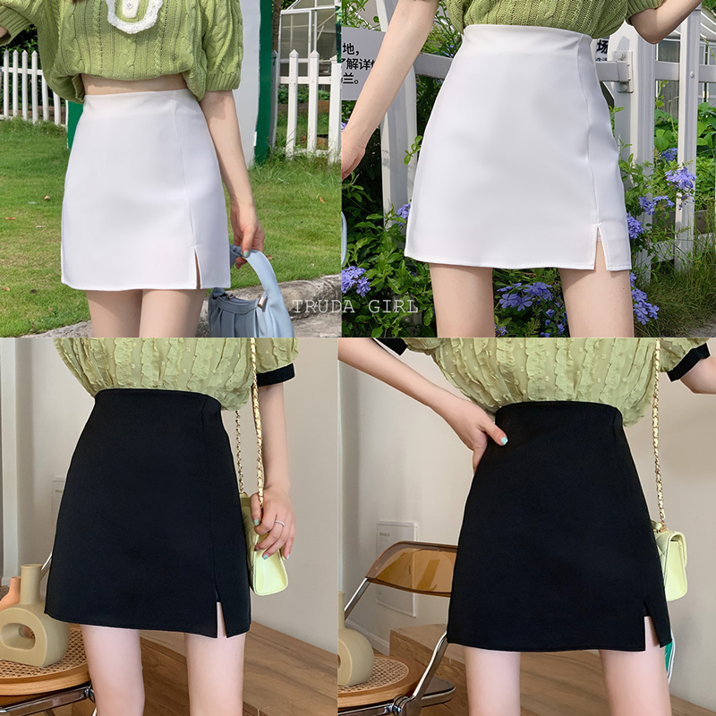 韓系S-XL八色簡約時尚開叉挺版西裝短裙 半身裙