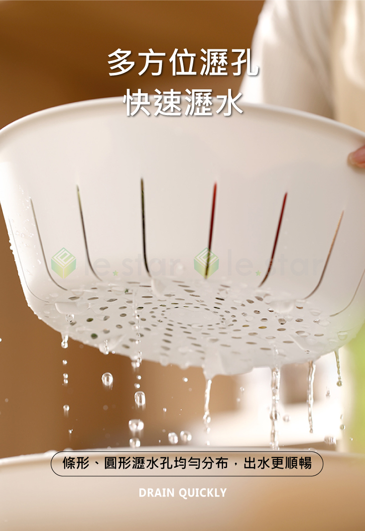 【FaSoLa】多用途二合一雙層瀝水籃