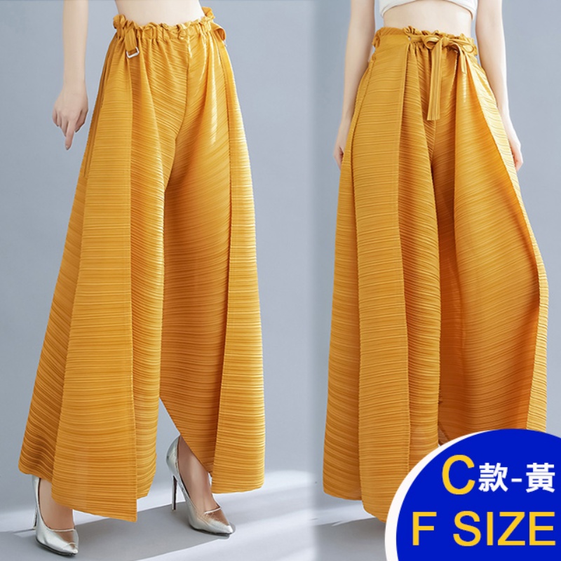 韓國進口三宅風褶皺壓褶褲任選(皺褶 壓褶 秋裝)