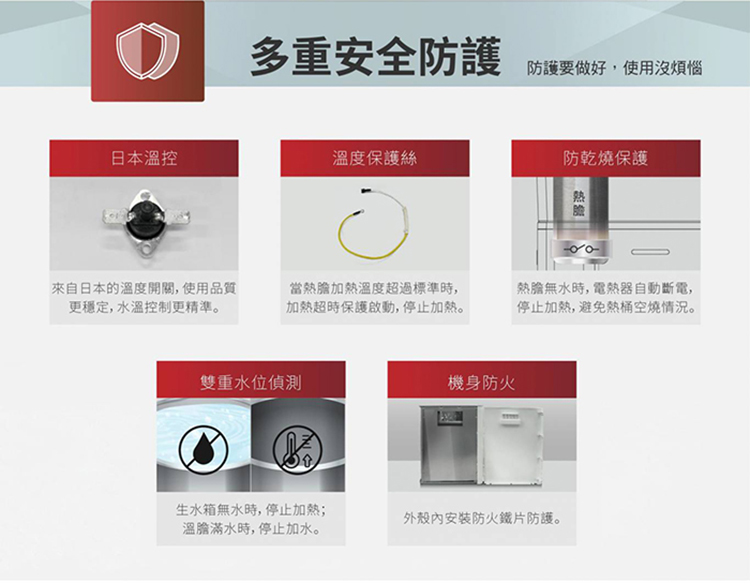 【元山牌】12.9L微電腦蒸汽式防火溫熱開飲機 (YS-8387DW)