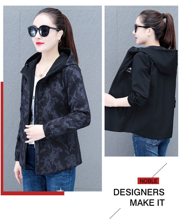 薄款兩面穿休閒連帽撞色外套 L-3XL 4色 防曬防風外套