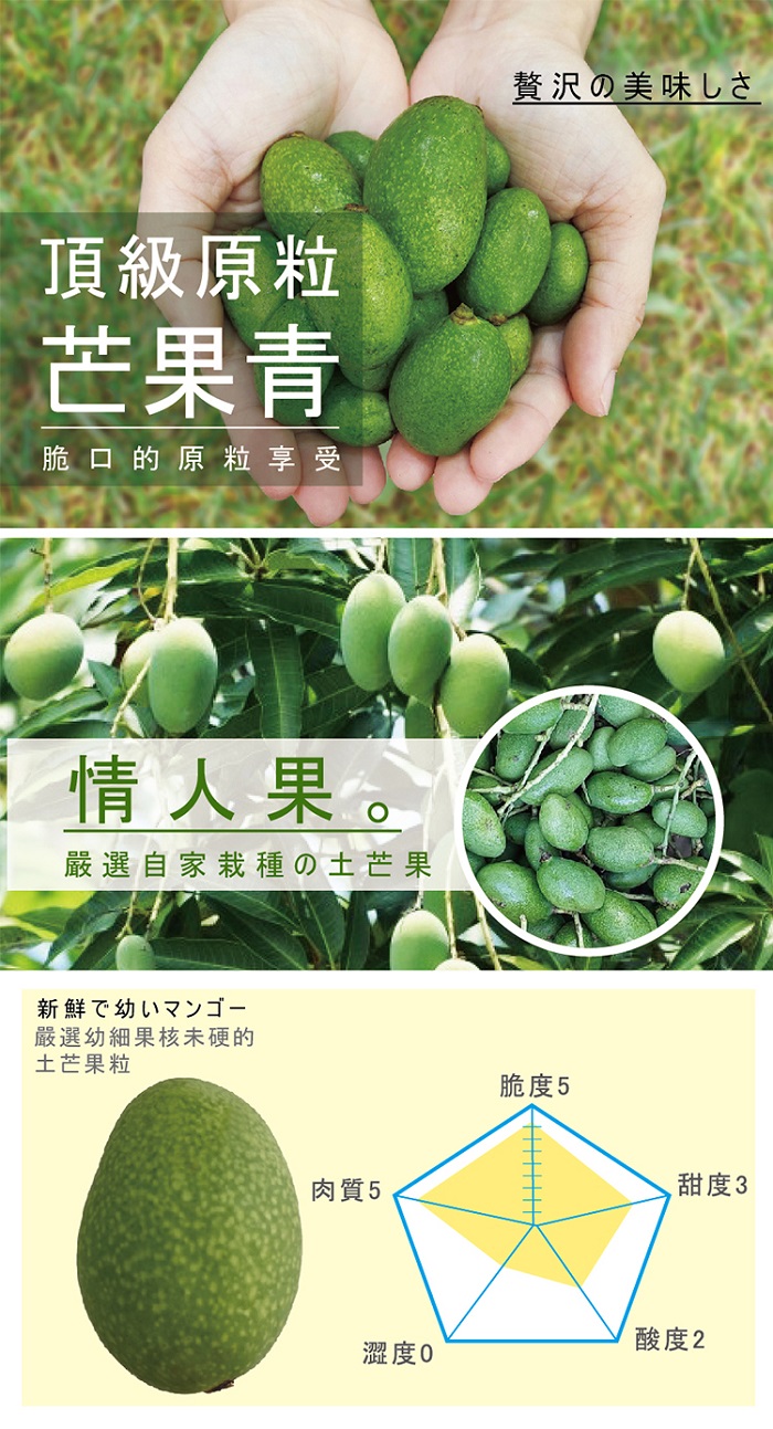 【屏東陳媽媽】頂級原粒一整顆芒果青400g 限量一年一產 酸甜脆口