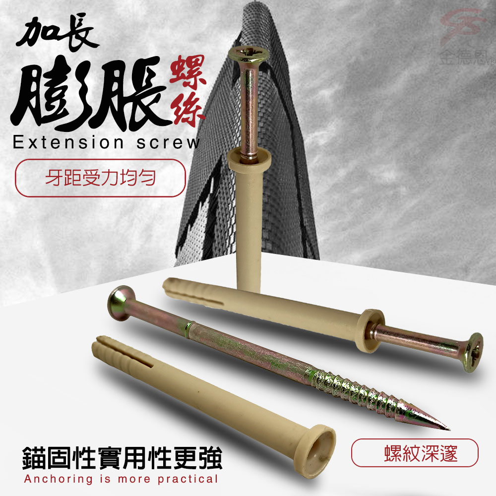 金德恩MIT 鍍鋅尼龍膨脹螺絲組GS02274