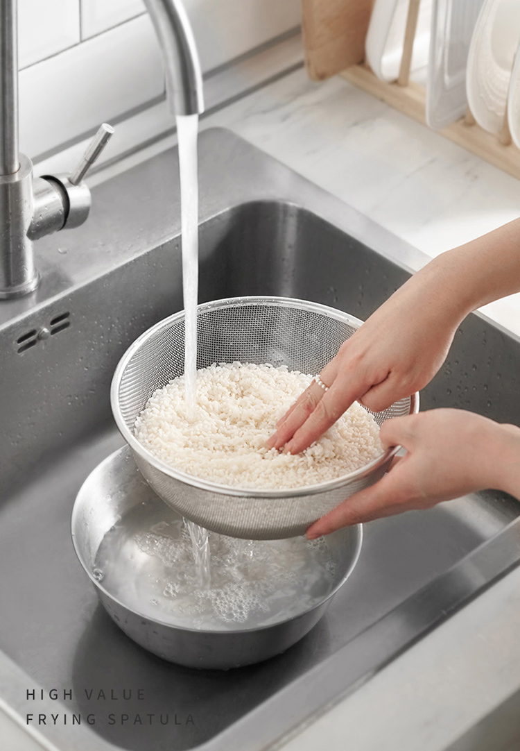 多用途304不鏽鋼蔬果調理盆瀝水籃6件組