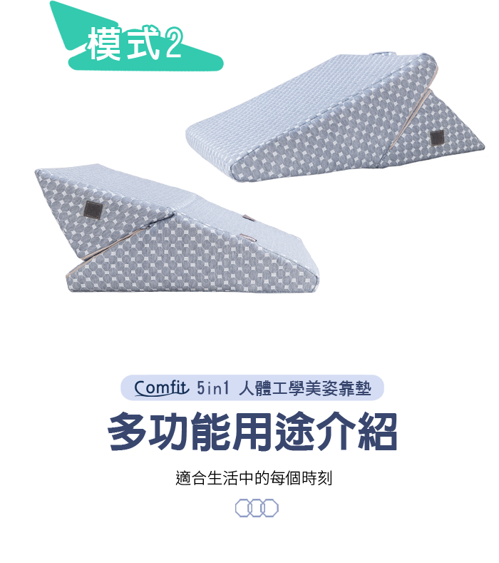 限時獨家贈品【日本藤田】5in1多功能護腰美背墊 人體工學美姿靠墊 靠枕 椅墊