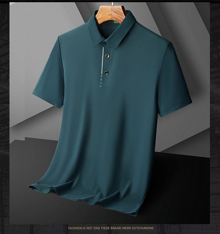 商務紳士高彈性免燙冰絲POLO衫 涼感上衣 L-6XL 8色 透氣吸濕排汗