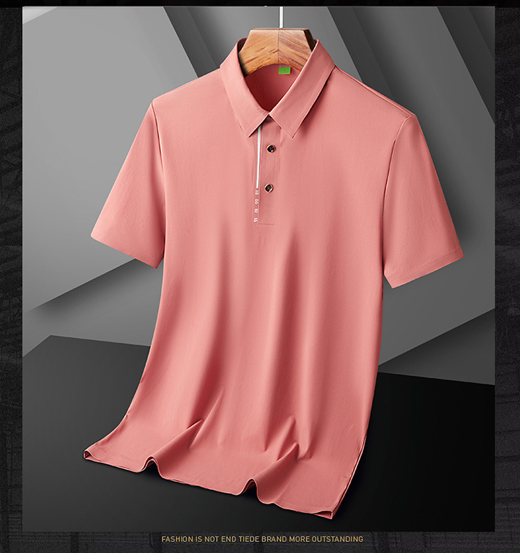 商務紳士高彈性免燙冰絲POLO衫 涼感上衣 L-6XL 8色 透氣吸濕排汗