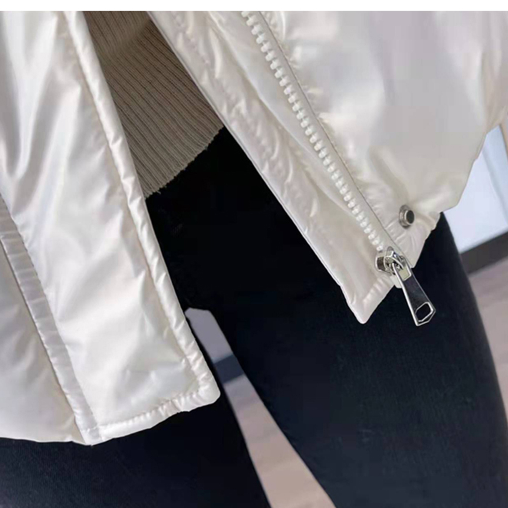 韓版加厚保暖珠光羽絨棉背心 M-2XL 禦寒保暖