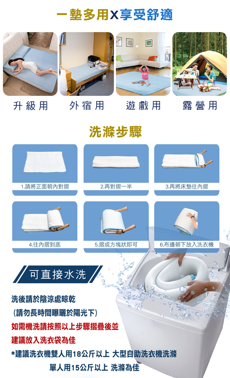 瞬間涼感零重力支撐床墊