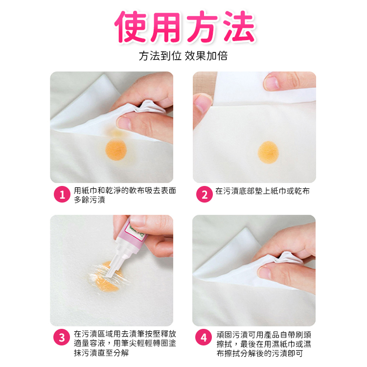 隨身衣物去漬筆/去汙筆10ml 應急衣物清洗 乾洗 自帶刷頭 油漬