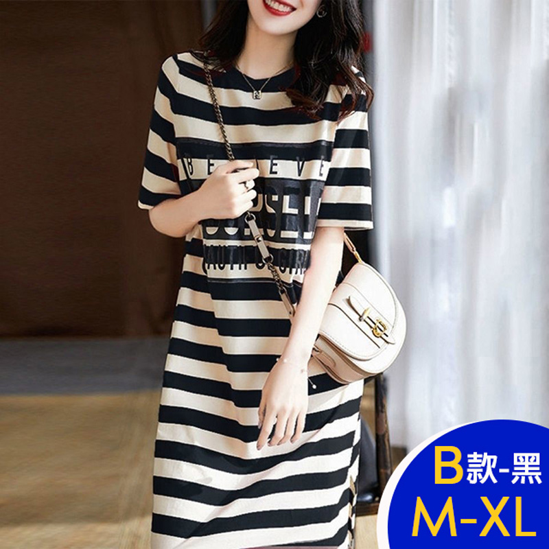 韓國製造型休閒寬鬆修身顯瘦中長洋裝 連身裙 多款任選 M-4XL