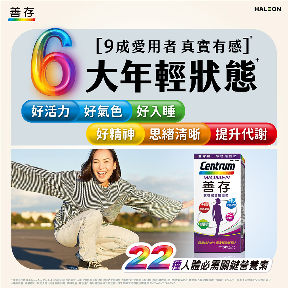 【善存】男性/女性綜合維他命(120錠/盒) 維生素 保健食品