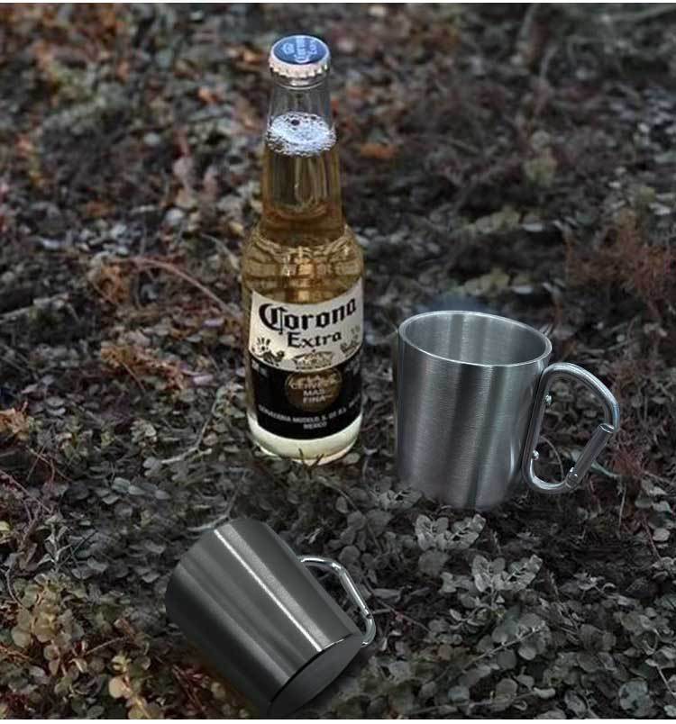 戶外登山扣不鏽鋼馬克杯 250ml