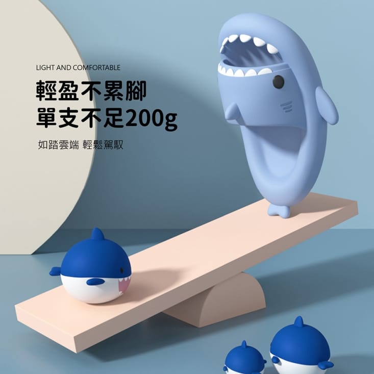 萌趣EVA止滑立體造型加厚鞋底居家拖鞋 36-45 (鱷魚/鯊魚)