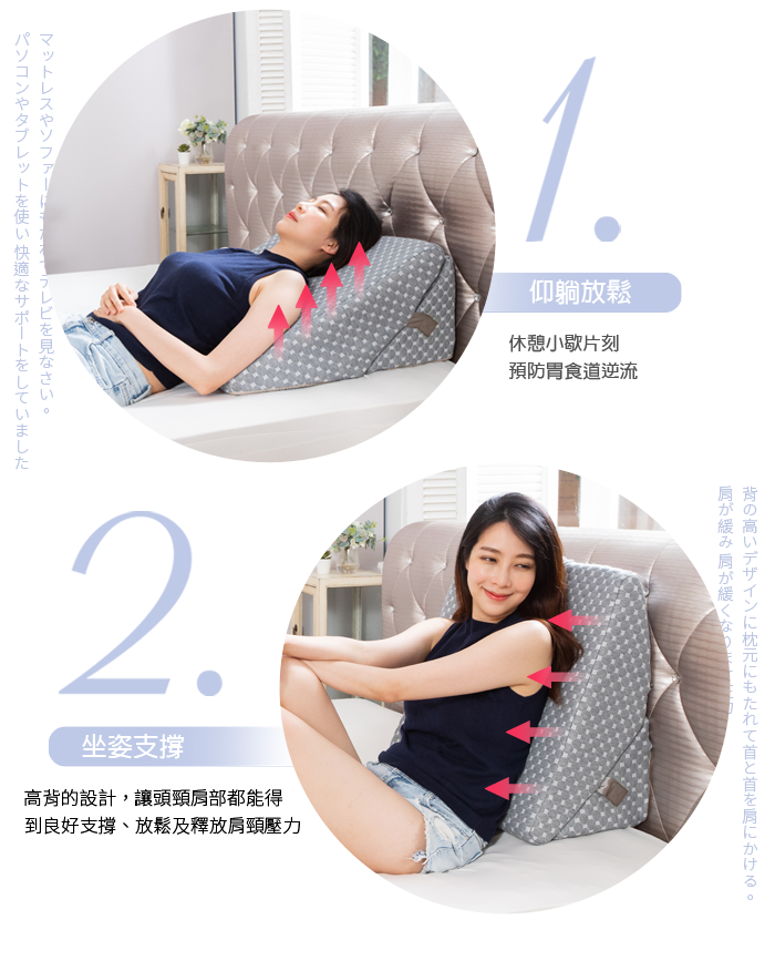 限時獨家贈品【日本藤田】5in1多功能護腰美背墊 人體工學美姿靠墊 靠枕 椅墊