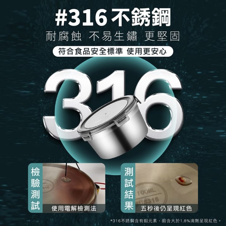 316不鏽鋼餐盒(4件組) 保鮮盒 便當盒 野餐盒