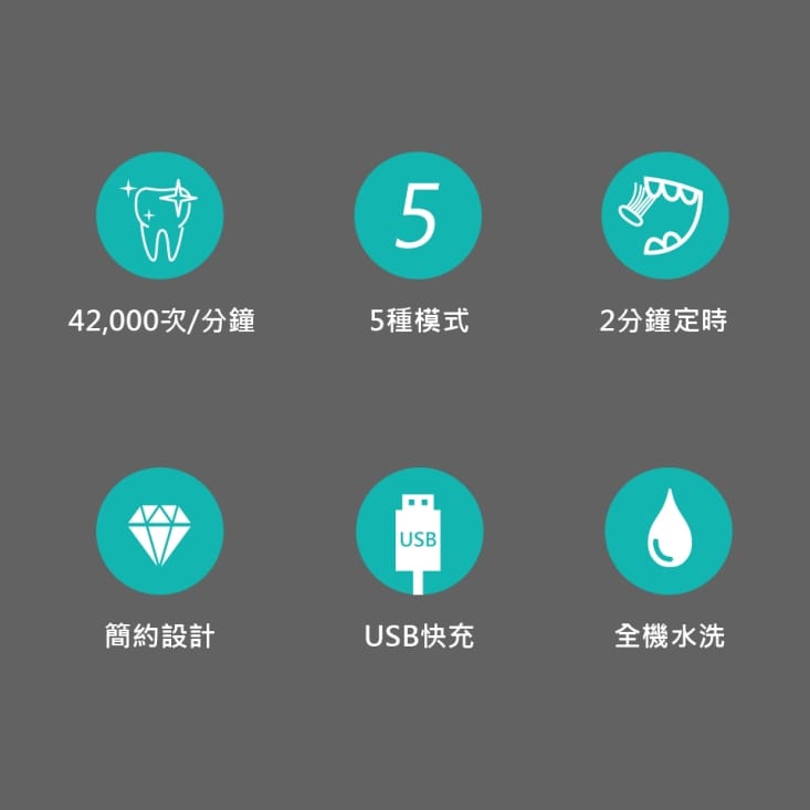 【SAMPO聲寶】五段式音波震動牙刷 TB-Z1906L