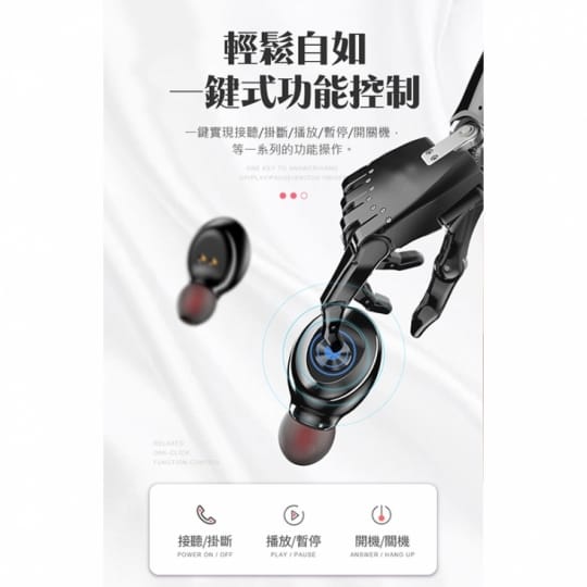 【長江】多彩電量顯示款藍芽耳機R7