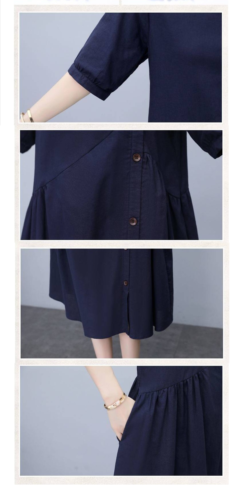 中大尺碼寬鬆涼爽修身顯瘦連身裙 2款 L-2XL 洋裝 連衣裙