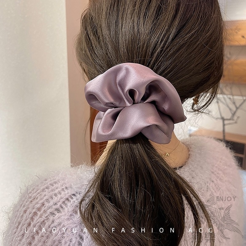 法式綢緞輕柔優雅風髮圈 髮飾 1組5入