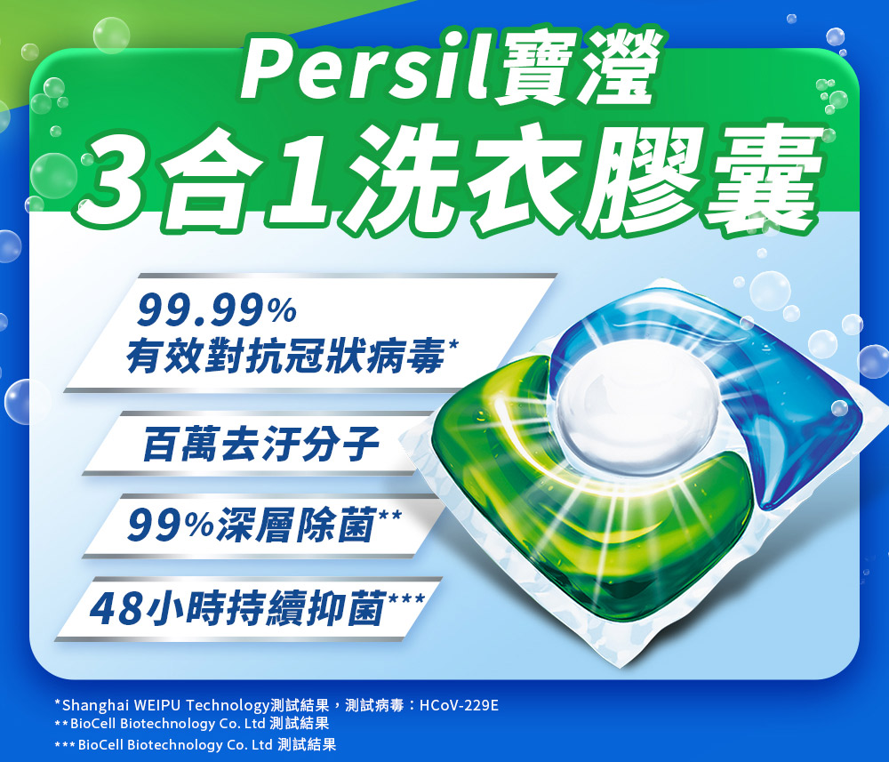 【Persil 寶瀅】三效合一洗衣球/洗衣膠囊(13入/盒)(抗菌/護色)