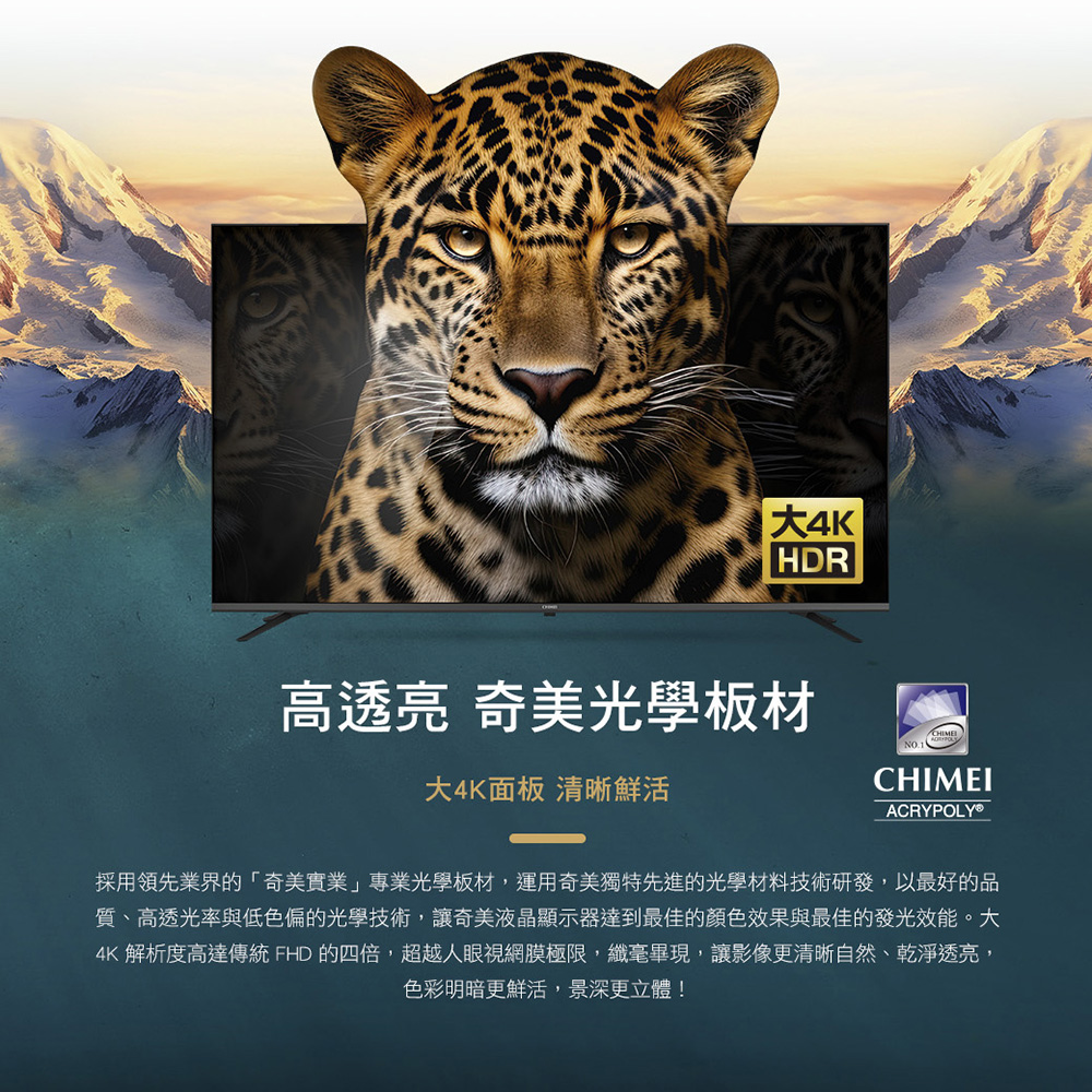 【CHIMEI 奇美】43吋4K液晶電視/顯示器 含拆箱定位 TL-43G200