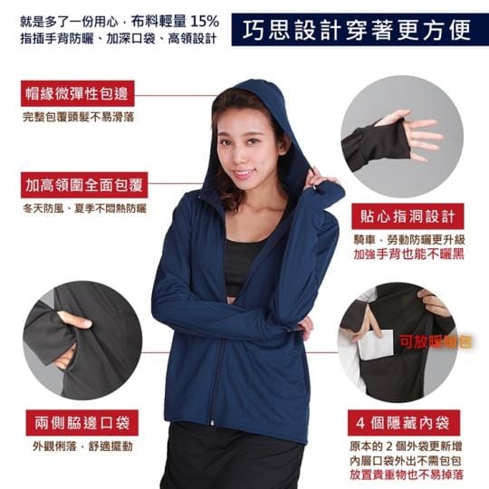 台灣製抗UV防曬吸排外套