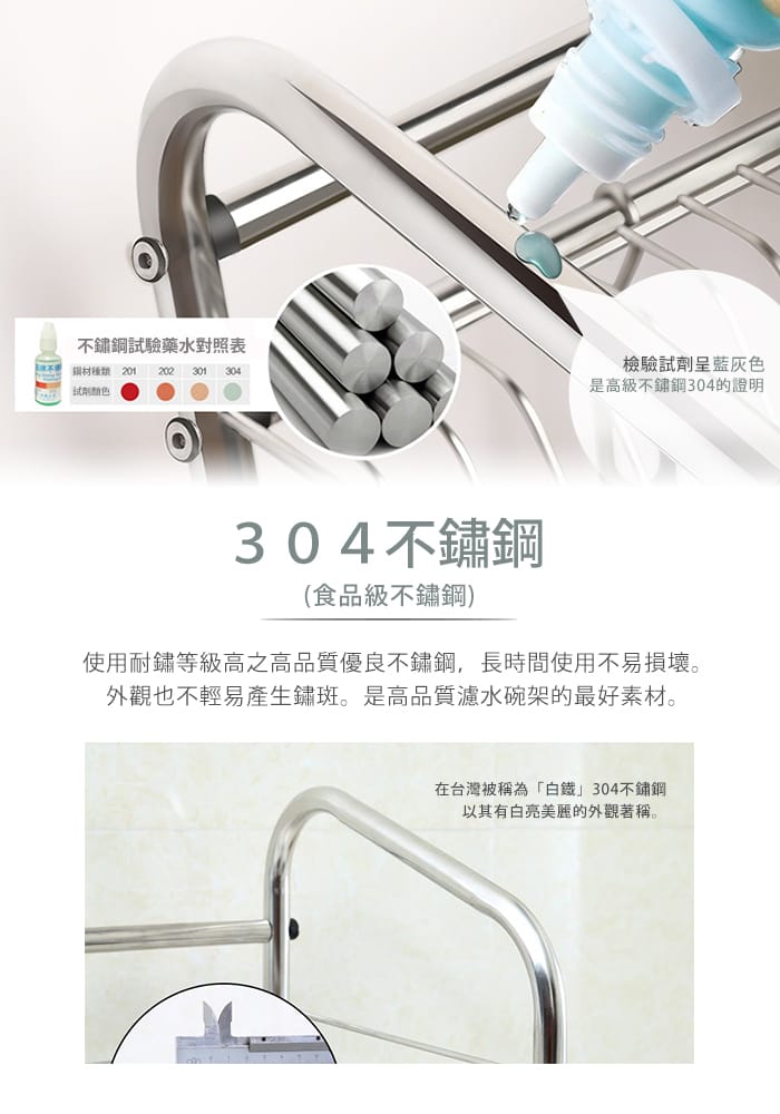 【家適帝】304不鏽鋼水槽瀝水廚房收納架 (單槽/雙槽)
