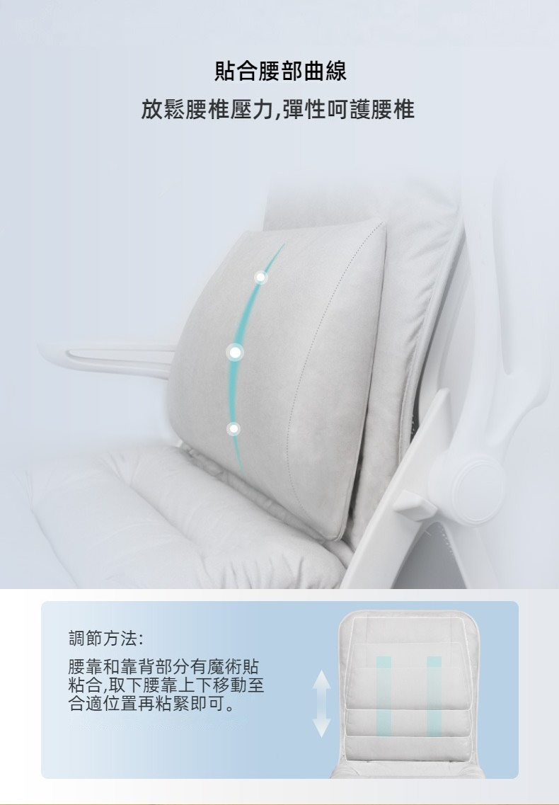 人體工學辦公椅坐墊靠枕組 椅墊 辦公椅 沙發 課桌椅 腰靠 中號/大號