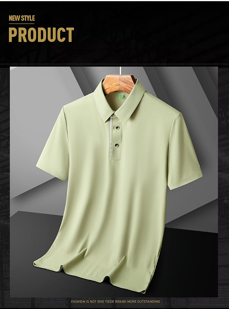 商務紳士高彈性免燙冰絲POLO衫 涼感上衣 L-6XL 8色 透氣吸濕排汗