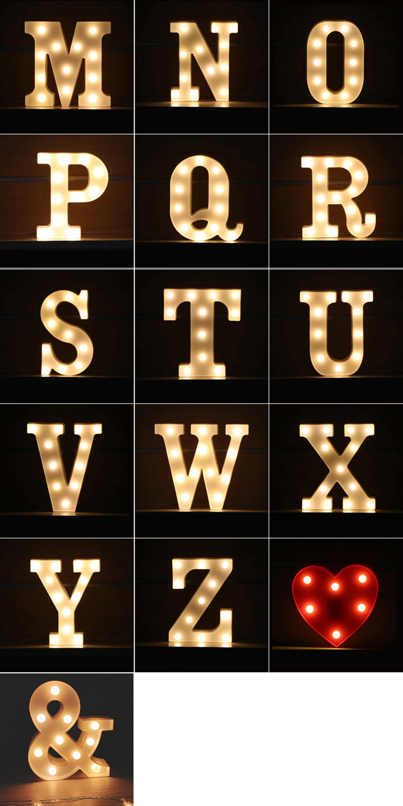 IG拍照道具字母燈│LED小夜燈│佈置生日造型燈