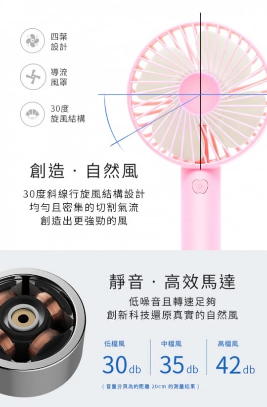 超涼風立式手持USB風扇