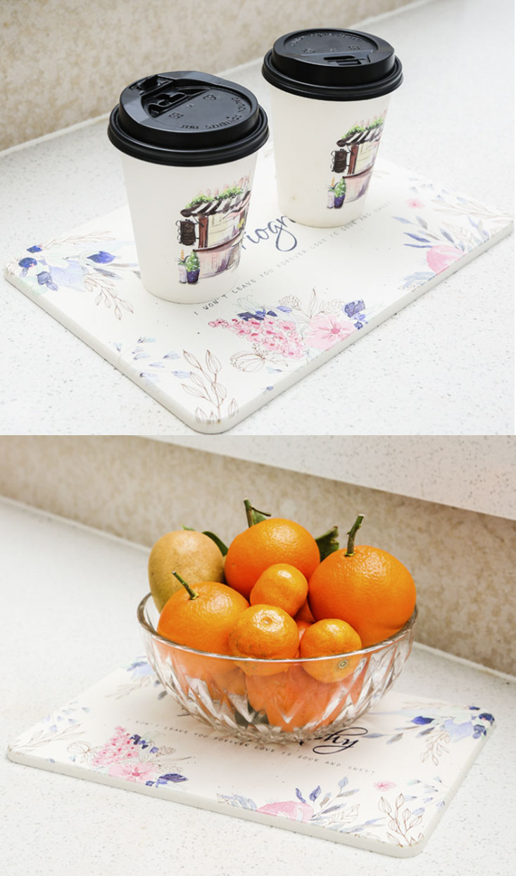 多功能彩繪硅藻吸水置物墊/吸水墊/硅藻吸水墊