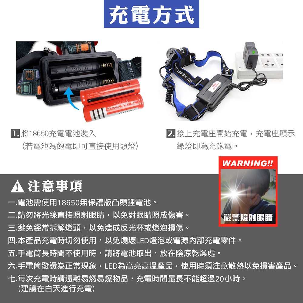 五燈爆亮款伸縮超強光頭燈 T6強光頭燈 L2爆亮頭燈 五眼旋鈕式 三眼頭燈